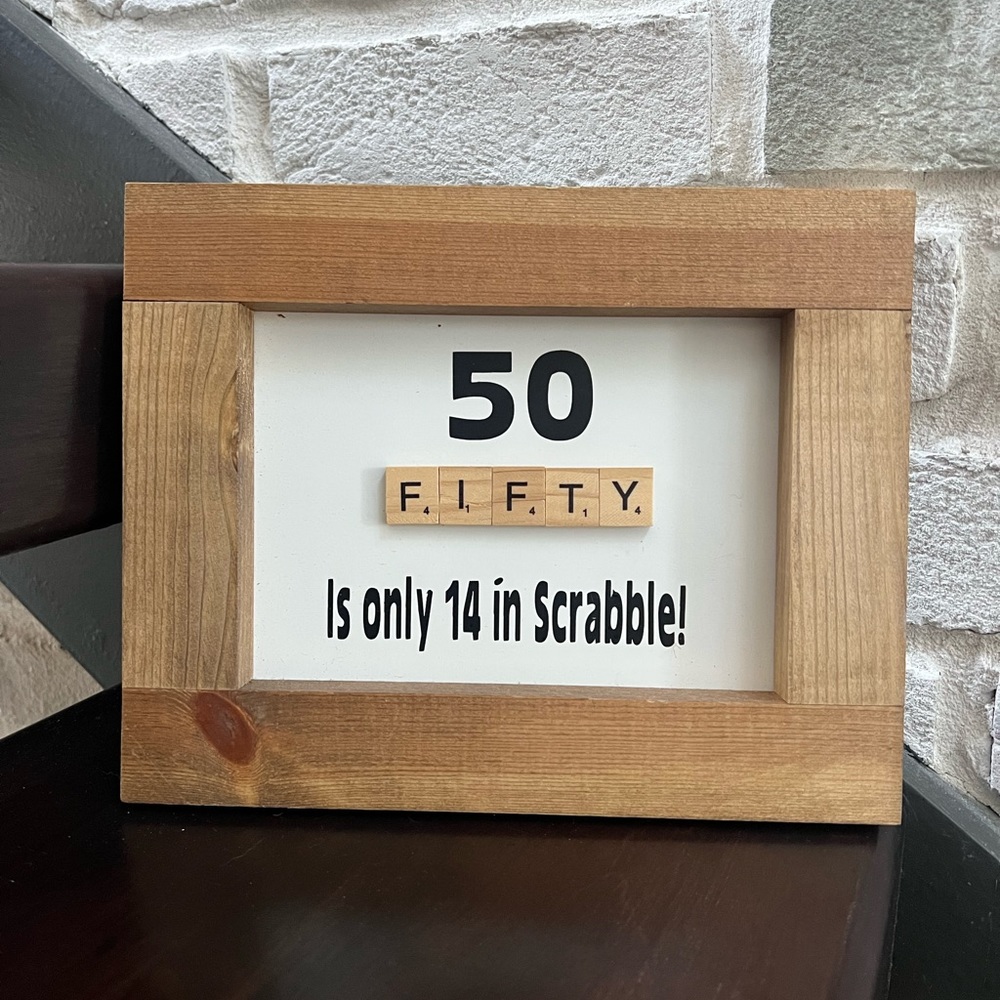 50th birthday gift plaque
